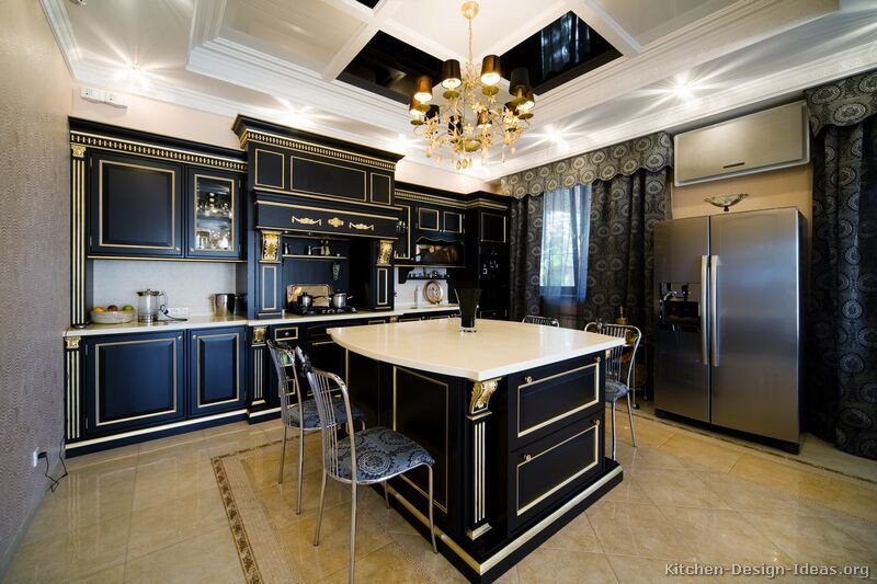 Black and Gold Kitchen Decor Lovely Of Kitchens Traditional Two tone Kitchen Cabinets Kitchen 26