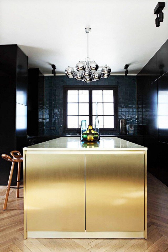 Black and Gold Kitchen Decor Lovely What S Hot 8 Beautiful Gold Brass and Hammered Metal Kitchens Shoproomideas