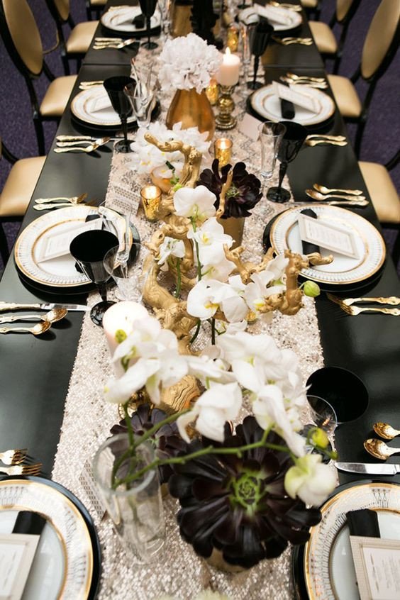Black and Gold Wedding Decor Elegant 39 Timeless Black Tie Wedding Ideas Weddingomania