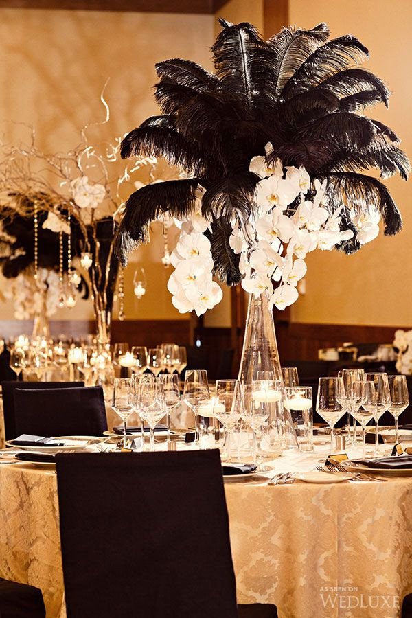 Black and Gold Wedding Decor Lovely 55 Eye Catching Feather Wedding Ideas for 2016