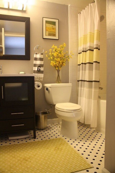 Black and Gray Bathroom Decor Beautiful 22 Bathrooms with Yellow Accents Messagenote