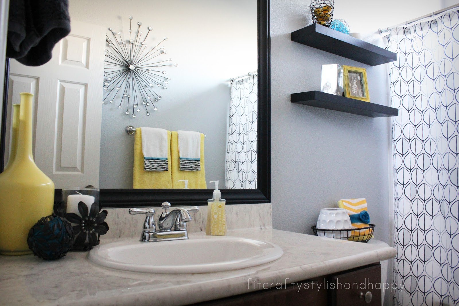 Black and Gray Bathroom Decor Inspirational Fit Crafty Stylish and Happy Guest Bathroom Makeover