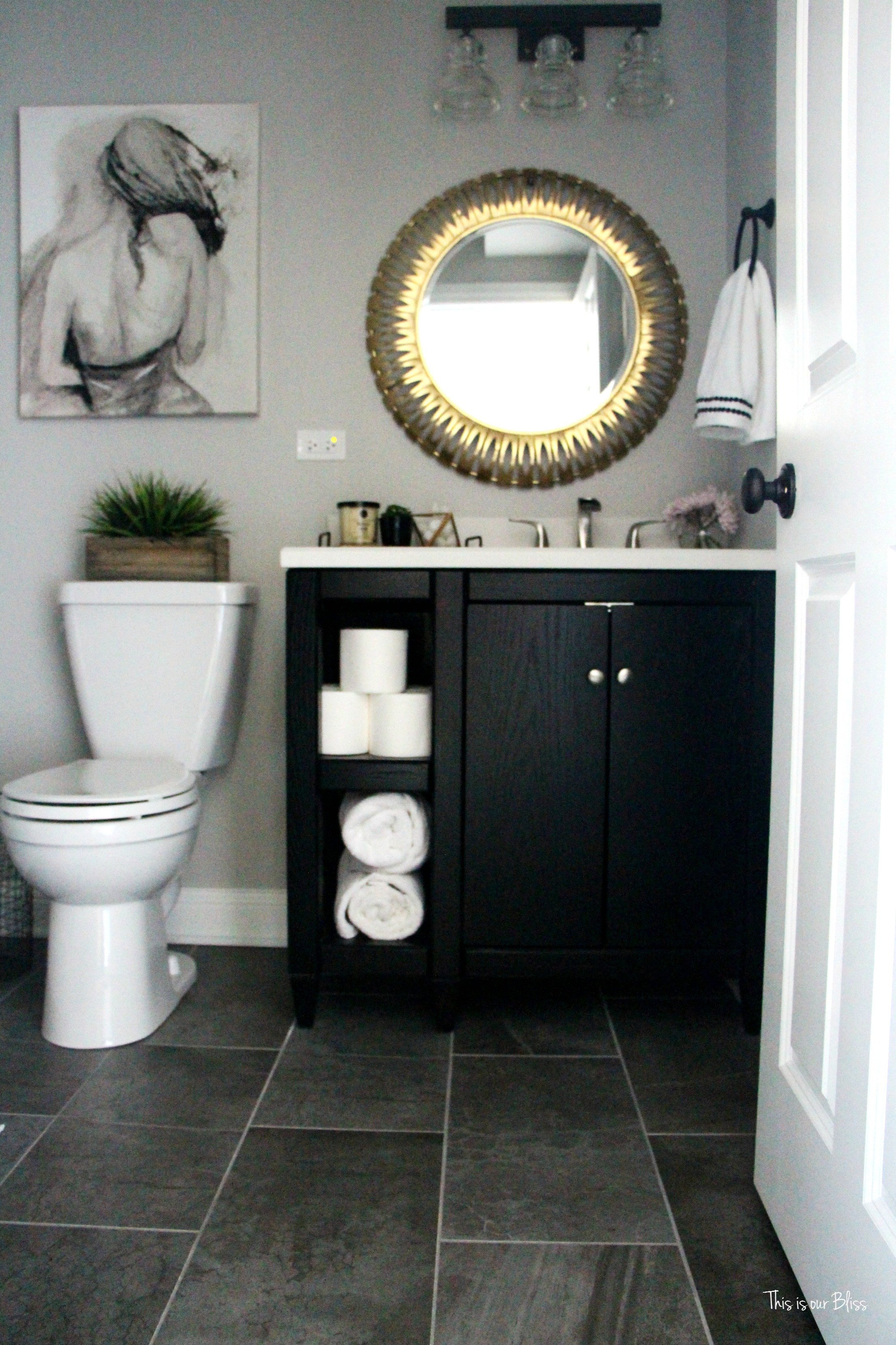 Black and Grey Bathroom Decor Elegant How to Create A Neutral Glam Basement Bathroom