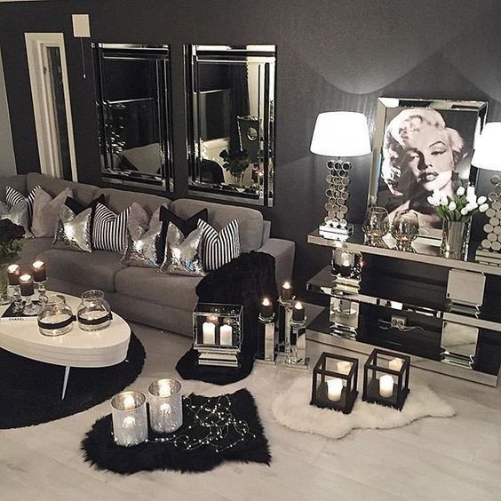 Black and Silver Home Decor Lovely Way too Much Candles but I Love Everything Else Candles In 2019