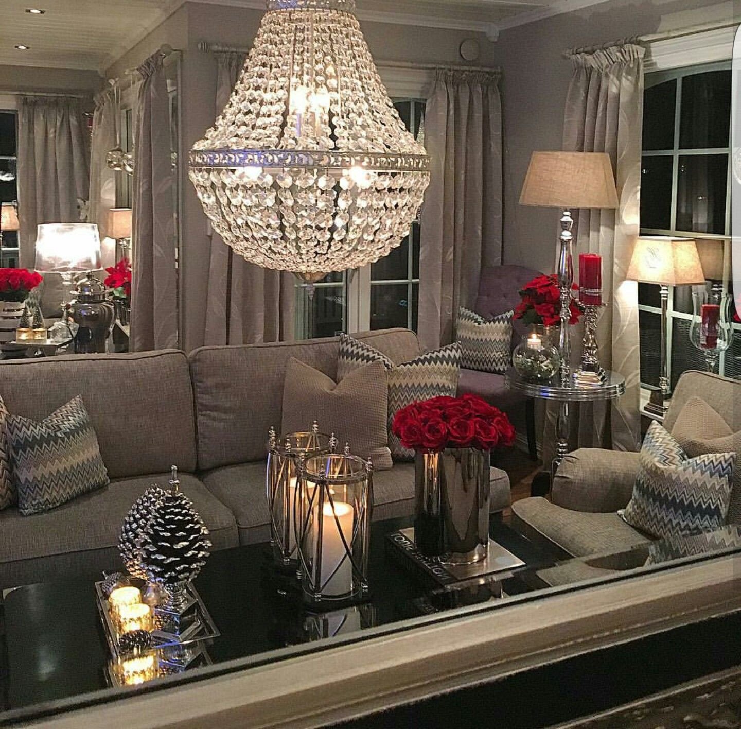 Black and Silver Home Decor Lovely What Lovely Room I Love the Red Accents with the Neutral Pallet