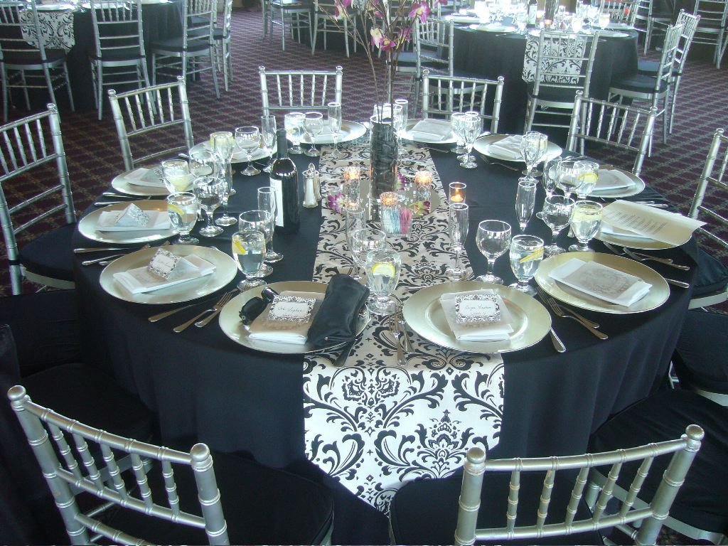 Black and Silver Table Decor Beautiful Elegant Wedding Table Design My Tucson Wedding