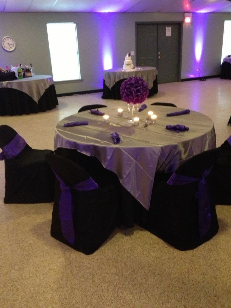 Black and Silver Table Decor Lovely Purple Black Silver Table Decoration