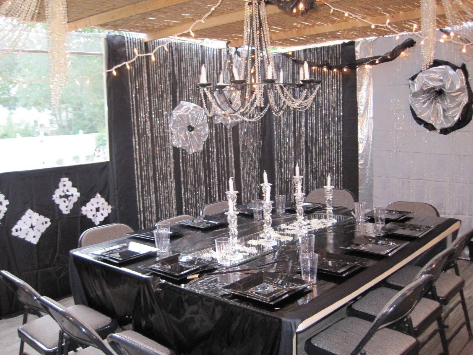 Black and Silver Table Decor New Black and Silver Party Decorations