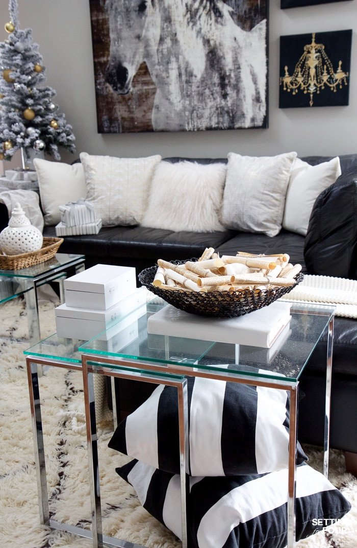 Black and White Decor Ideas New Christmas Family Room Decor Ideas Setting for Four