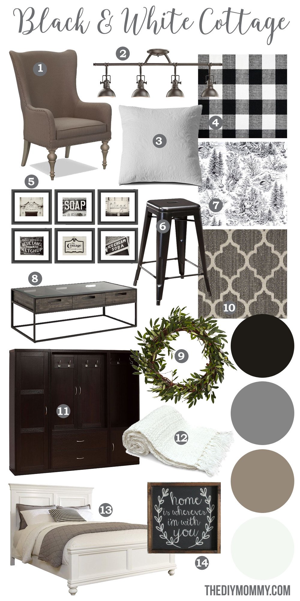 Black and White Farmhouse Decor Fresh Mood Board A Black &amp; White Guest Cottage – Our Newest Small Space Bud Renovation Project