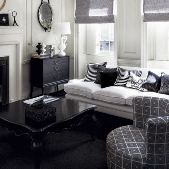 Black and White Living Room Decorating Ideas Unique 21 Creative&amp;inspiring Black and White Traditional Living Room Designs Homesthetics Inspiring