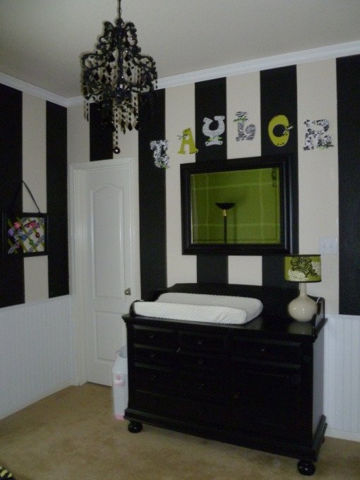 Black and White Nursery Decor Beautiful Girl S Nursery Black White &amp; Jalapeno Green Design Dazzle