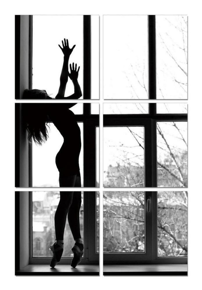Black and White Wall Decor Unique 47&quot; Framed Modern Canvas Wall Art Print Painting Black and White Hot Dancer