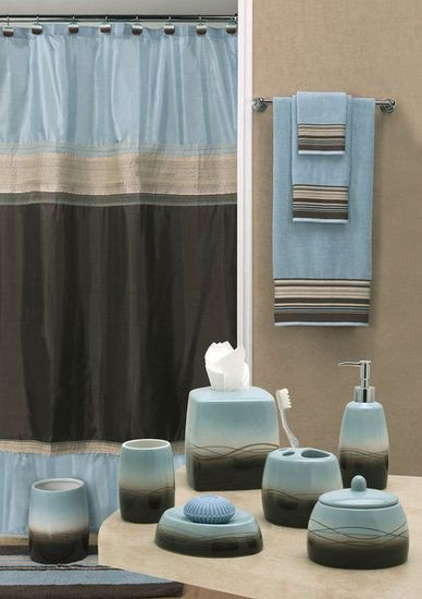 Blue and Brown Bathroom Decor Awesome Dark Choc Brown and Blue Wouldn T Want Accessories to Be Both Colours though