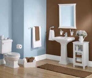 Blue and Brown Bathroom Decor Beautiful Blue Brown Bathroom 2017 Grasscloth Wallpaper