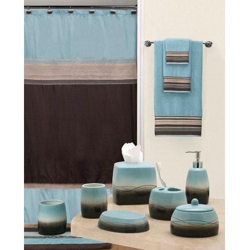 Blue and Brown Bathroom Decor Lovely Mystique Shower Curtain and Bathroom Accessories by Creative Bath for the Home