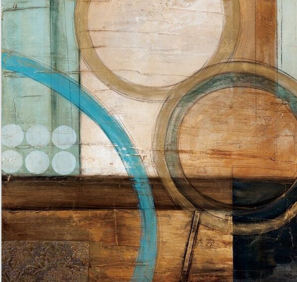 Blue and Brown Wall Decor Lovely Blue and Brown Circles Modern Abstract Oil Painting Canvas Wall Art Free Shipping Decorative