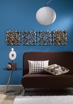 Blue and Brown Wall Decor Unique Blue and Brown Circles Wall Art