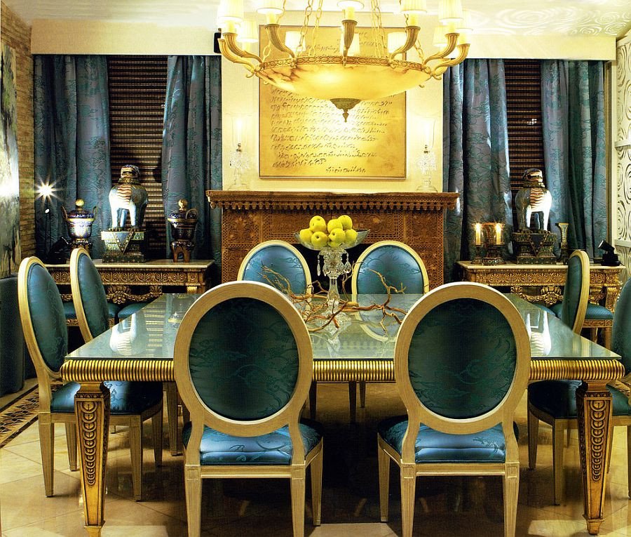 Blue and Gold Home Decor Awesome Blue Dining Rooms 18 Exquisite Inspirations Design Tips