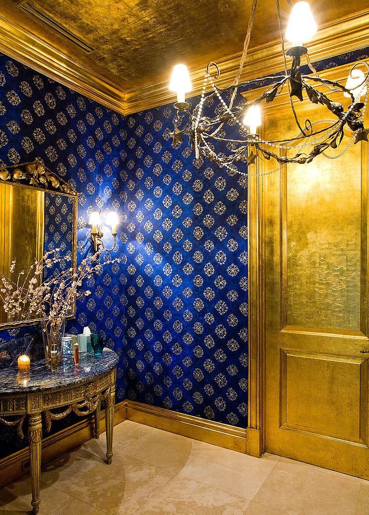 Blue and Gold Home Decor Elegant How to Design A Picture Perfect Powder Room