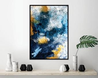 Blue and Gold Wall Decor Elegant Blue and Gold