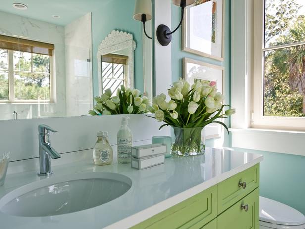 Blue and Green Bathroom Decor Best Of Green and Turquoise Blue Bathroom Cottage Bathroom Sherwin Williams Watery Hgtv