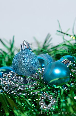 Blue and Green Christmas Decor Beautiful Blue and Green Christmas Decorations Stock Image Image