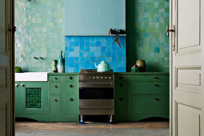 Blue and Green Kitchen Decor Best Of Kitchen Week Colorful Kitchens