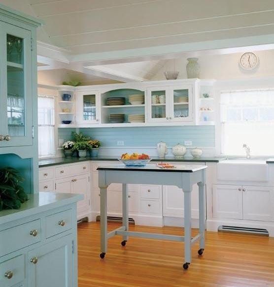 Blue and Green Kitchen Decor Fresh something Blond Blue Kitchens