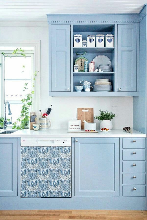 Blue and Green Kitchen Decor Lovely Sky Blue Kitchen Design Ideas