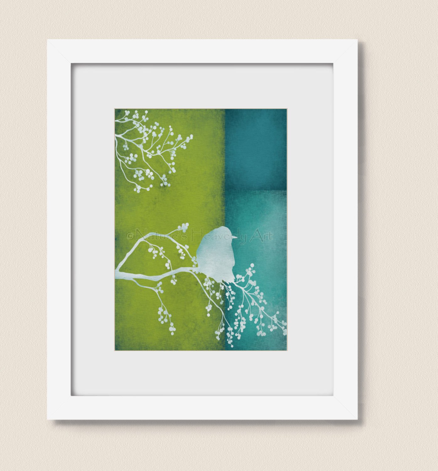 Blue and Green Wall Decor Lovely Blue and Lime Green Bird Home Wall Art Print 5 X 7 Living Room