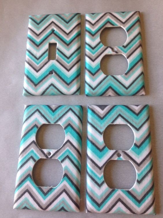 Blue and Grey Bathroom Decor Unique Light Switch Covers Light Switches and Gray Chevron On Pinterest