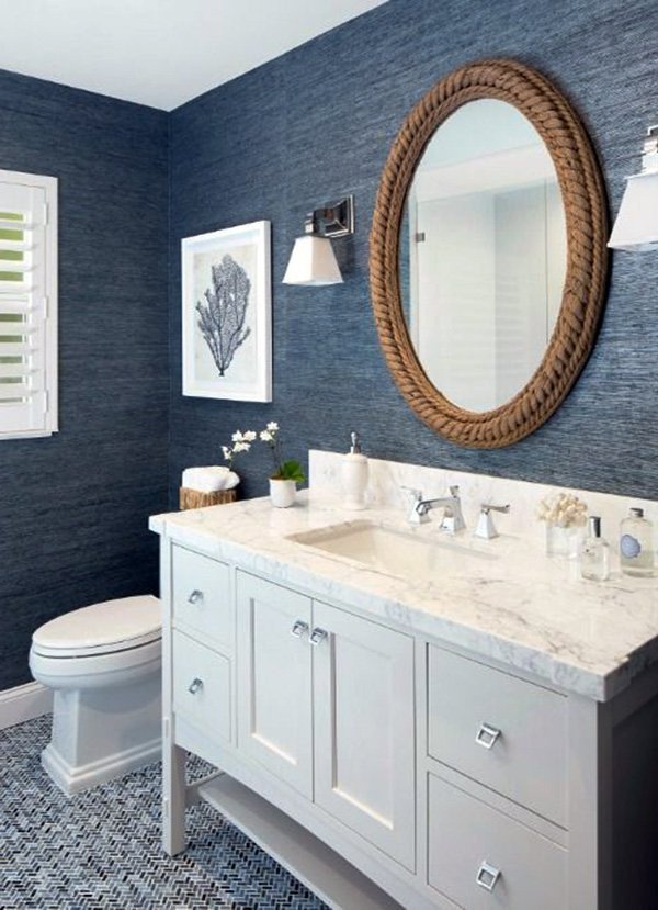 Blue and White Bathroom Decor Awesome Decorating Bathroom with Blue and White