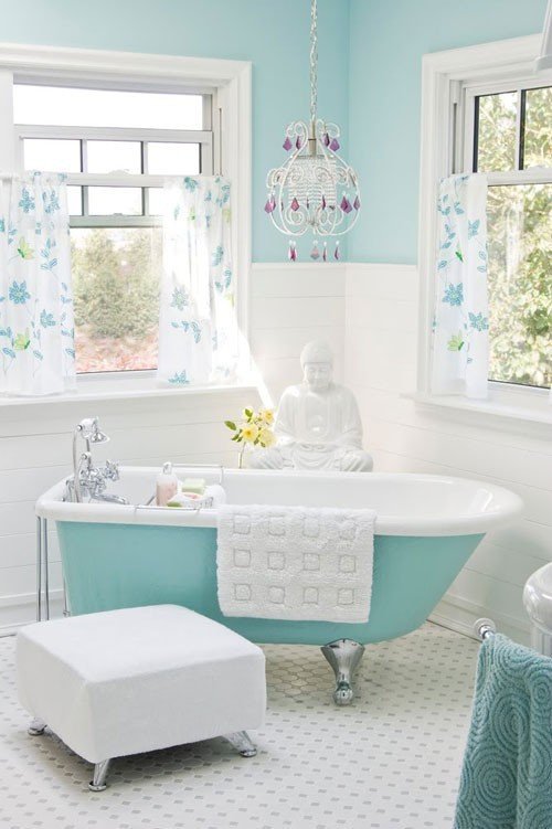 Blue and White Bathroom Decor Best Of Light Aqua Blue White Bathroom