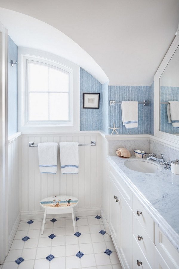 Blue and White Bathroom Decor Elegant Bathroom Wainscoting the Finishing touch to Your Bathroom Design