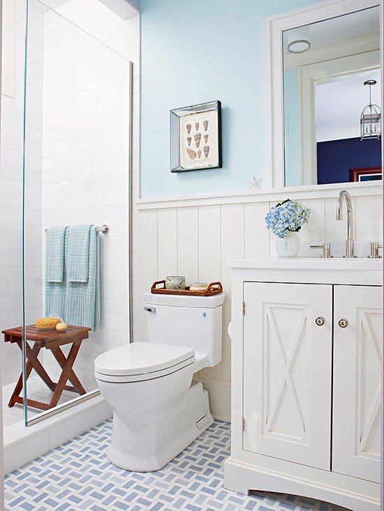 Blue and White Bathroom Decor Lovely Bathroom tour Blue &amp; White Cottage Style