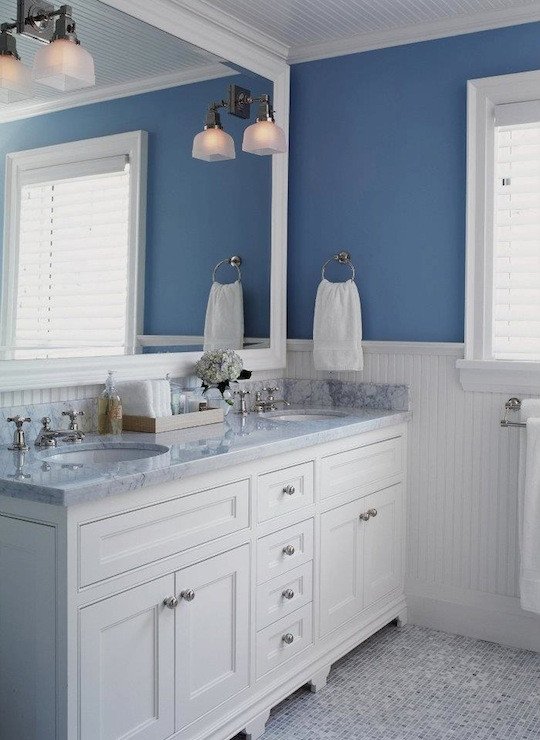 Blue and White Bathroom Decor Luxury White and Blue Bathroom Transitional Bathroom Jennifer Worts Design