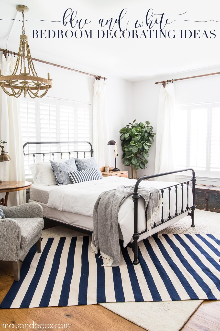 Blue and White Decor Ideas Beautiful Blue and White Bedroom Ideas for Summer Maison De Pax