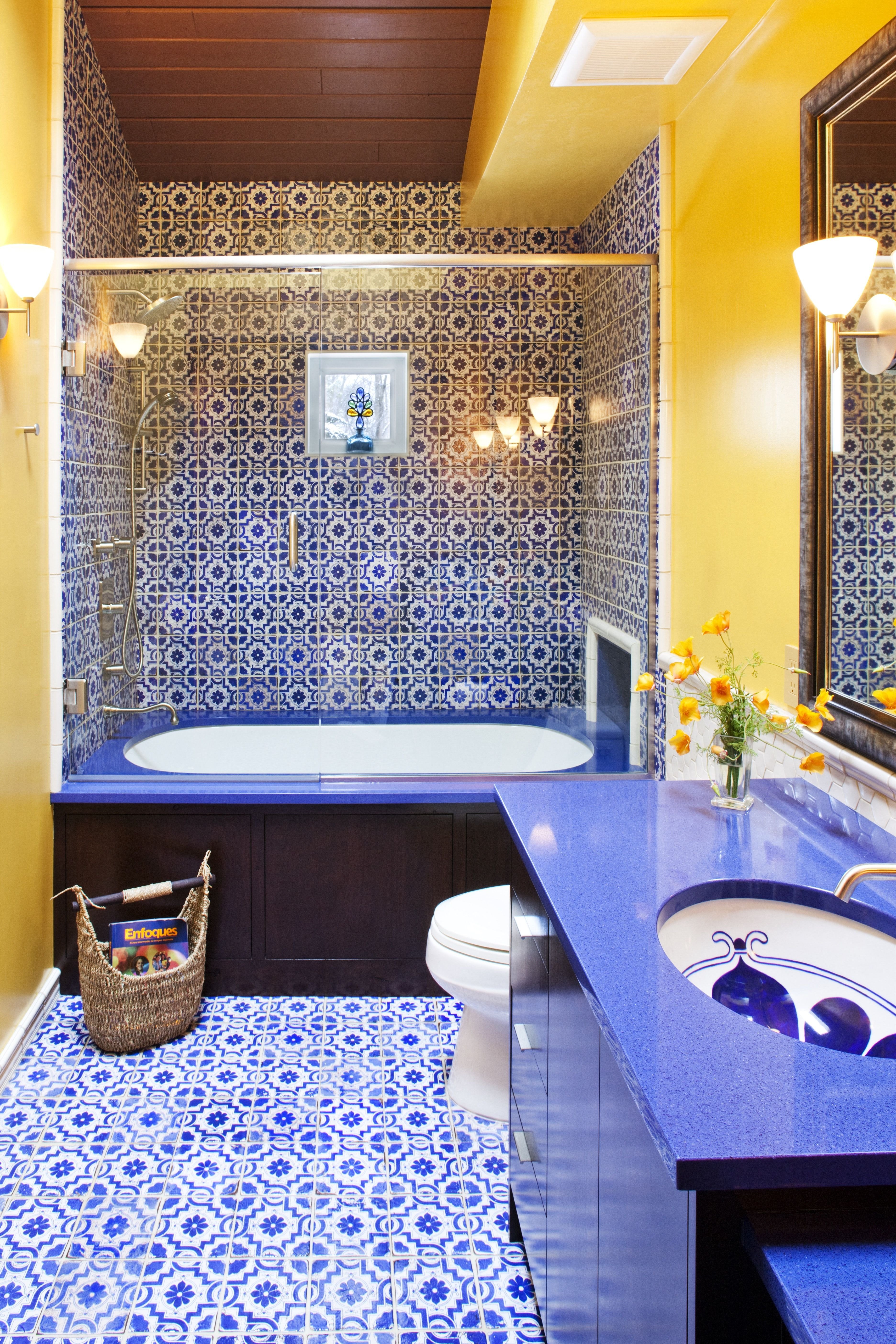 Blue and Yellow Bathroom Decor Beautiful Blue and Yellow Moroccan Inspired Guest Bathroom Home