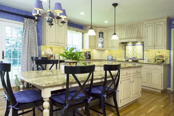 Blue and Yellow Kitchen Decor Elegant Blue and Yellow Kitchens White Brown Oak Country Home Round Kitchens