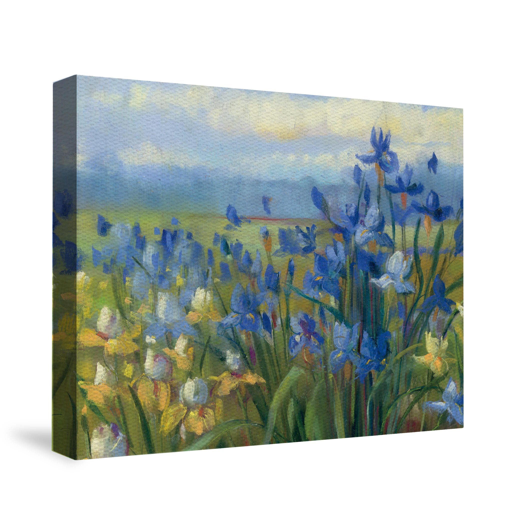 Blue and Yellow Wall Decor Luxury Blue and Yellow Flower Field Canvas Wall From Laural Home