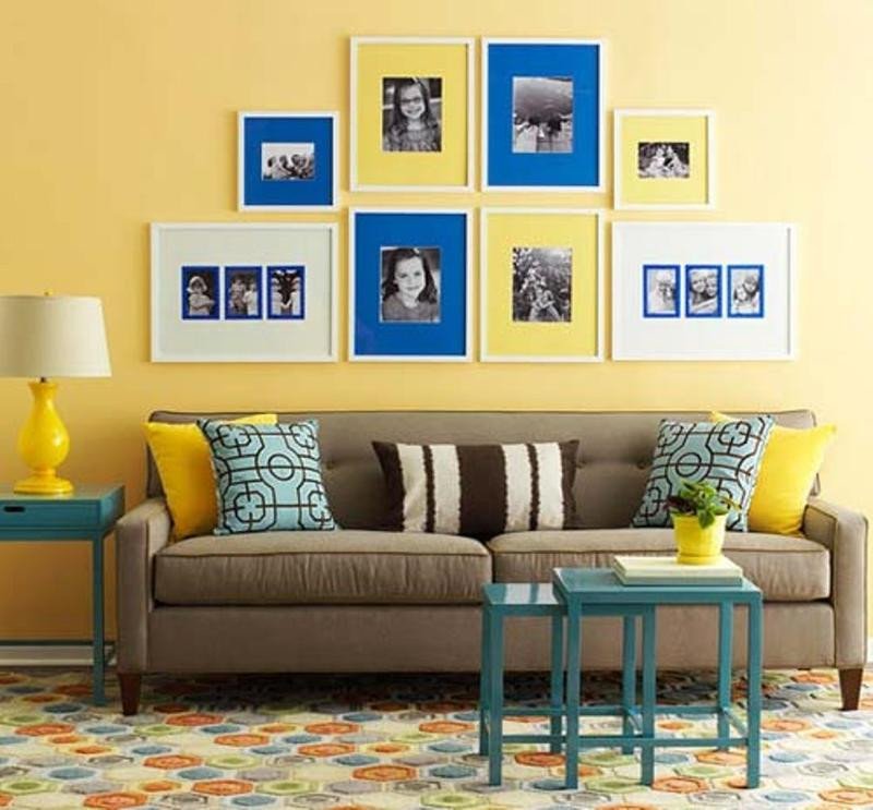 Blue and Yellow Wall Decor Unique 20 Charming Blue and Yellow Living Room Design Ideas Rilane