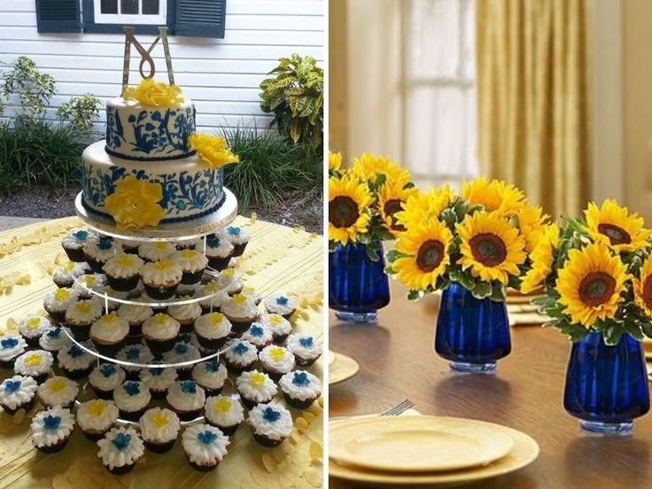 Blue and Yellow Wedding Decor Fresh Inspirations for Blue and Yellow Wedding Colors Wedding Colors