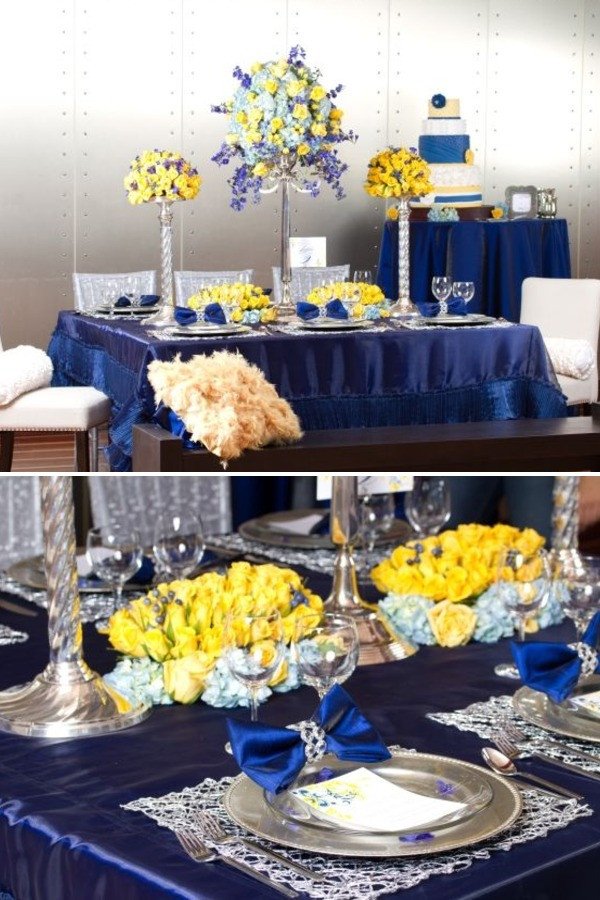 Blue and Yellow Wedding Decor Luxury ask Cynthia Wedding Inspirations