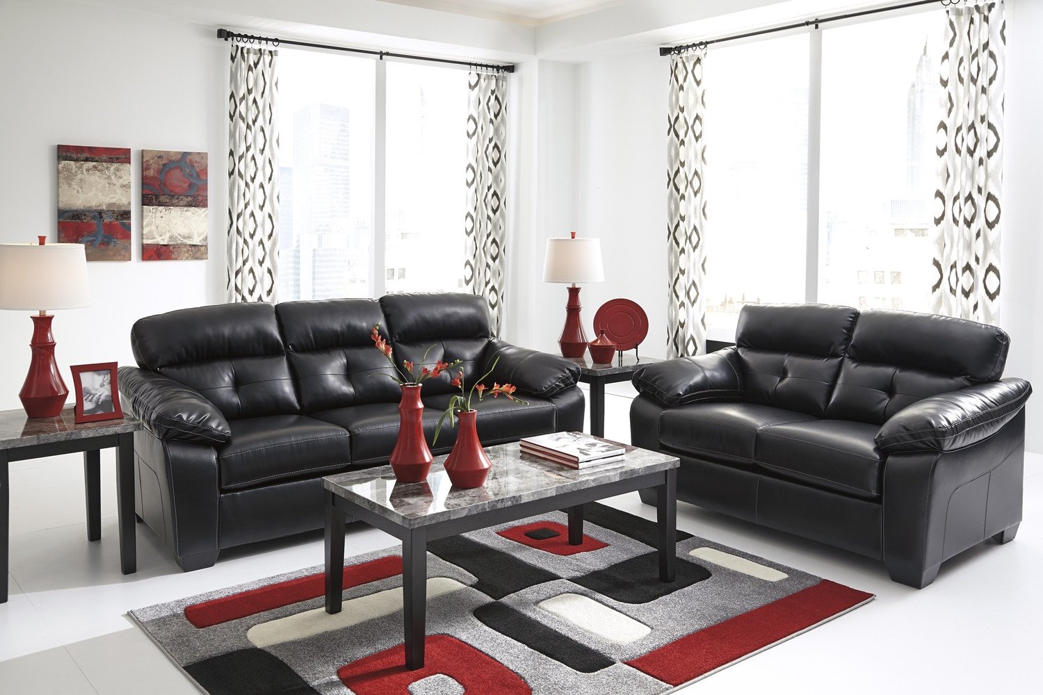 Casual Contemporary Living Room Best Of Midnight Black Casual Contemporary Living Room Furniture Set by ashley