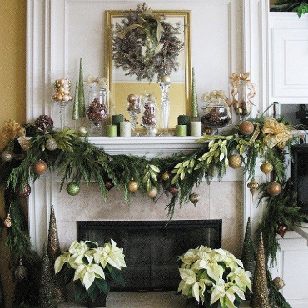 Christmas Decor for Fireplace Mantels Awesome Christmas Decoration Ideas for Fireplace