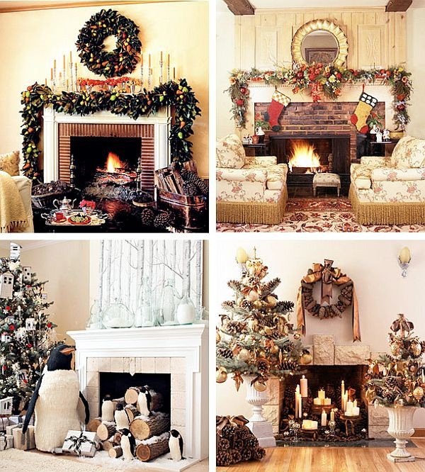 Christmas Decor for Fireplace Mantels Beautiful 40 Christmas Fireplace Mantel Decoration Ideas