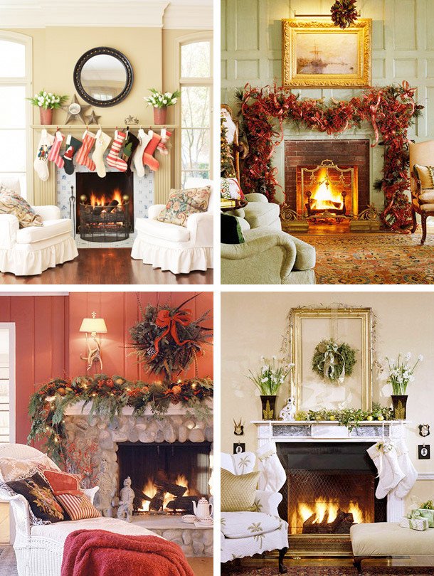 Christmas Decor for Fireplace Mantels Elegant 33 Mantel Christmas Decorations Ideas Digsdigs