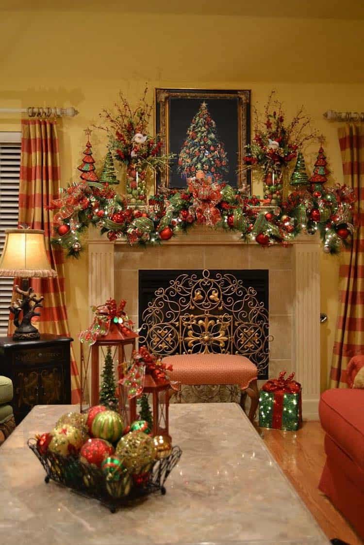 Christmas Decor for Fireplace Mantels Fresh 50 Absolutely Fabulous Christmas Mantel Decorating Ideas