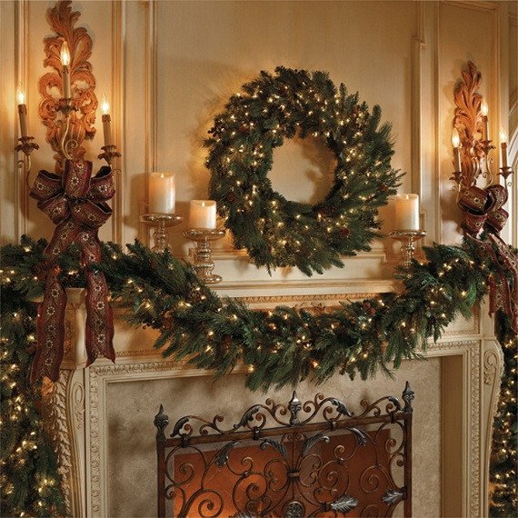 24 Beautiful Christmas Decor For Fireplace Mantels